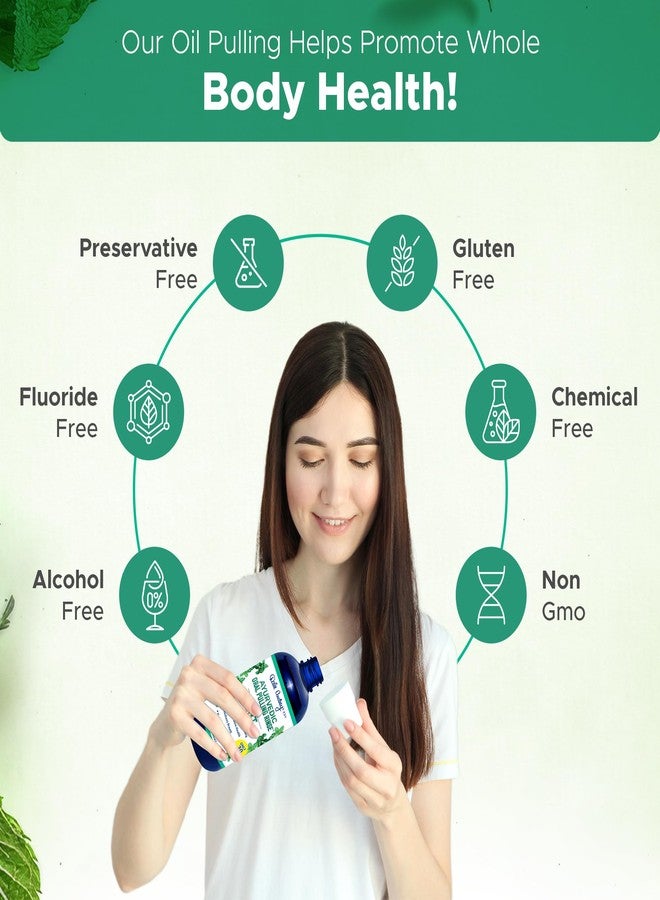 دايل أودري غسول فم أيورفيدي لسحب الزيت للأسنان واللثة | صنع في الولايات المتحدة الأمريكية، غسول فم خالٍ من الكحول لنَفَسٍ منعش | زيت سحب مع مستخلصات زيوت لتبييض الأسنان ولثة صحية | غسول فم بالنعناع - 240 مل - Image 2